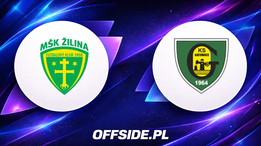 Składy Žilina i GKS Katowice na stadionie Žiliny