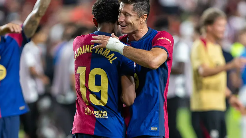 Lewandowski zrównuje się z Neymarem w Barcelonie